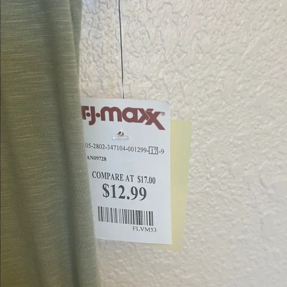 Max Studio Sage Green Short Sleeve Pocket Tee - Picture 2 of 7